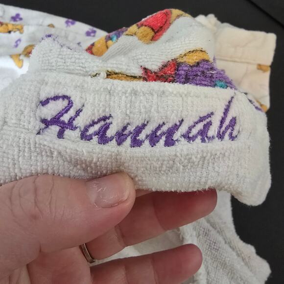 Vintage Coverups Kids Terry Cloth Hooded Winnie The Pooh Robe Swim Coverup Small - Picture 7 of 7